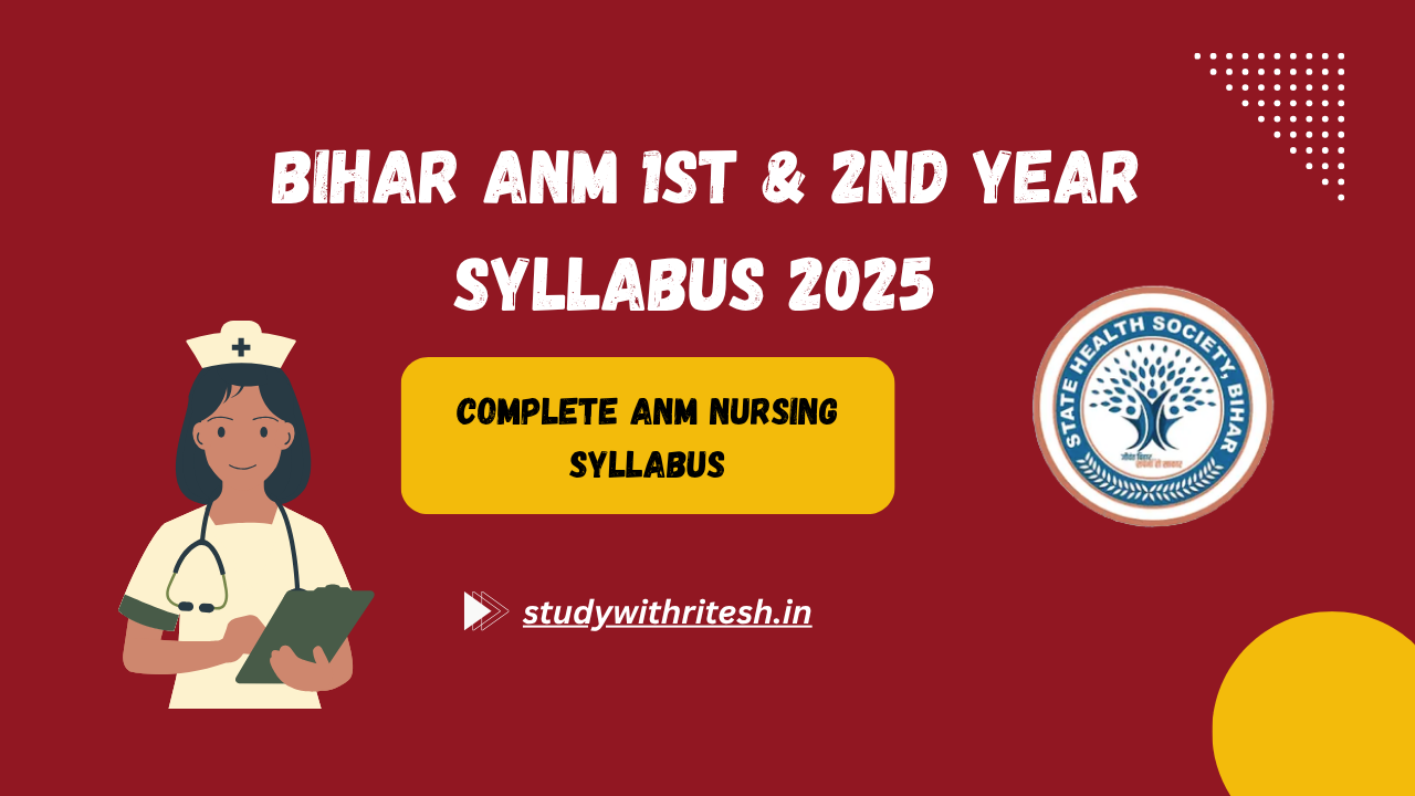 ANM 1st & 2nd Year Syllabus 2025 | Complete ANM Nursing Syllabus